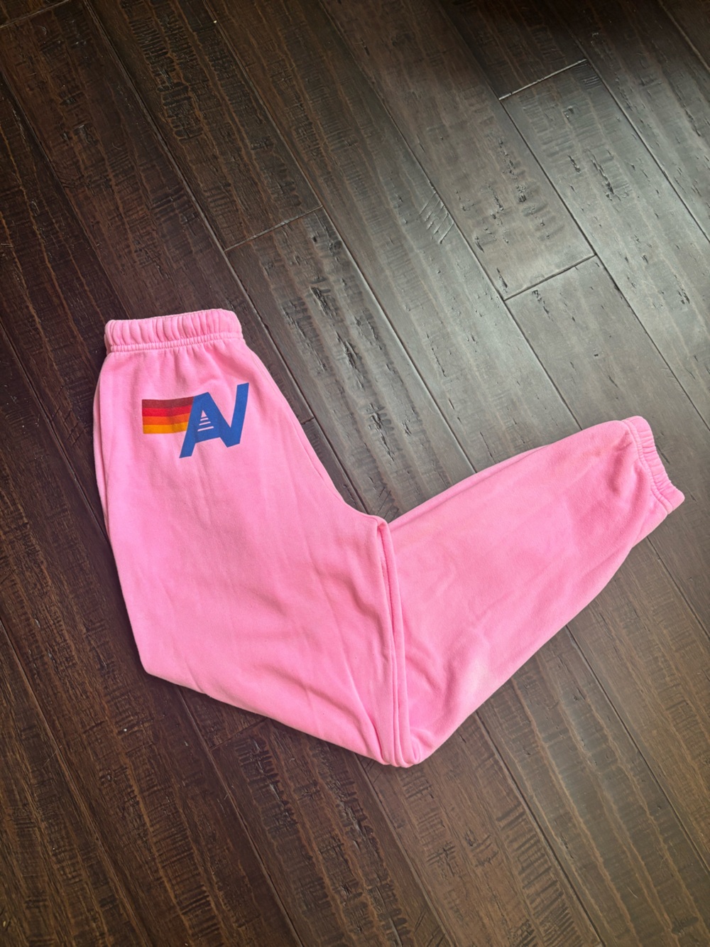 Aviator Nation Neon Pink Logo Sweatpants